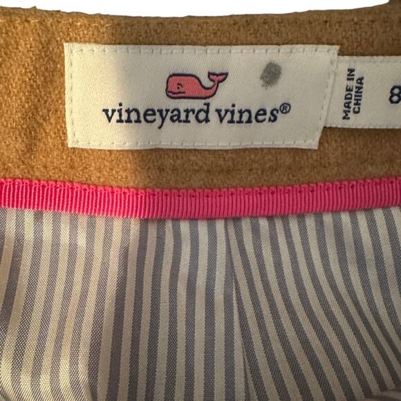Vineyard Vines Beige Wool Blend Lined Mini Skirt With Pockets Women Sz 8 - Picture 9 of 11
